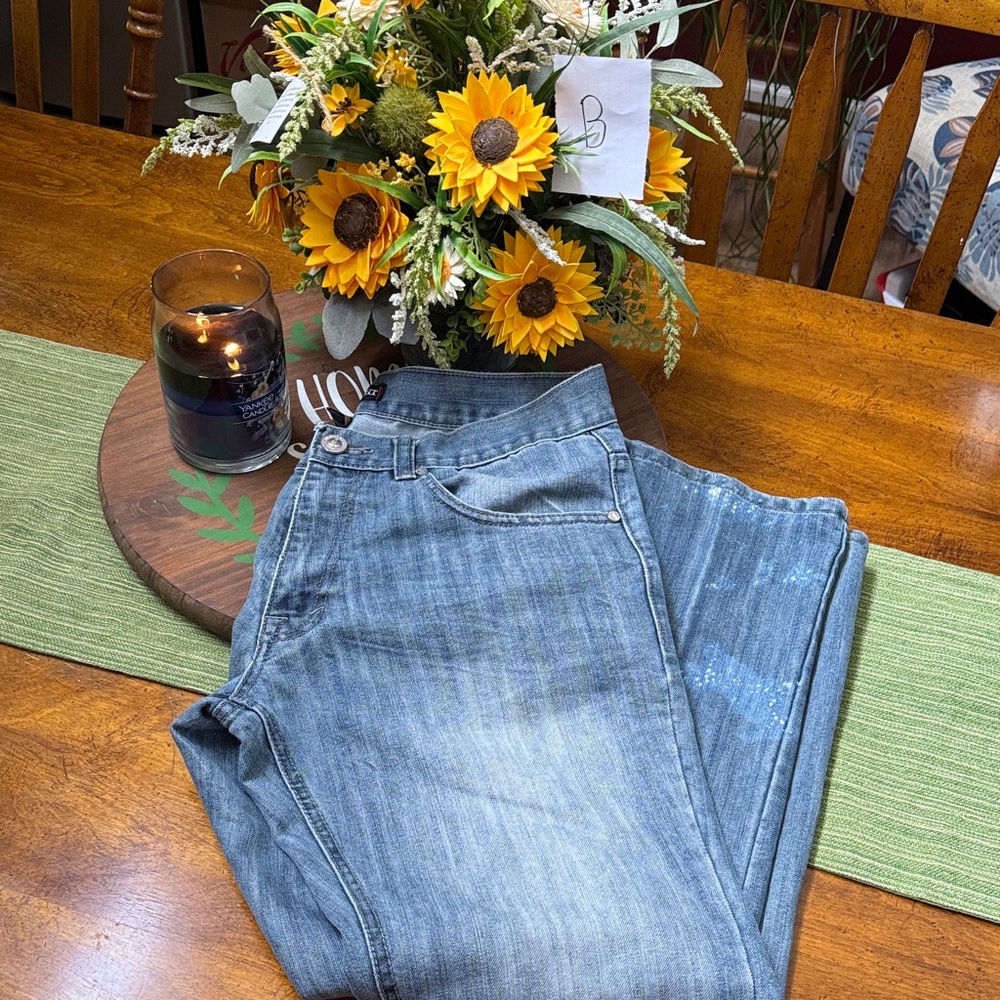 Men's Straight Jeans Blue Denim